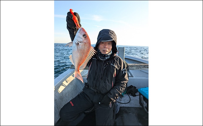 鳥羽沖のタイラバで45cm級マダイ手中【三重】渋い状況を粘りの釣りで攻略