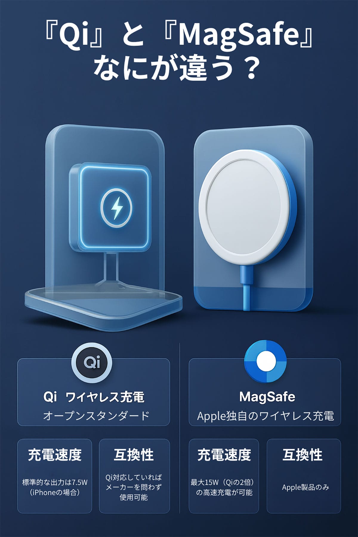 『Qi(チー)』と『MagSafe』は何が違う?1
