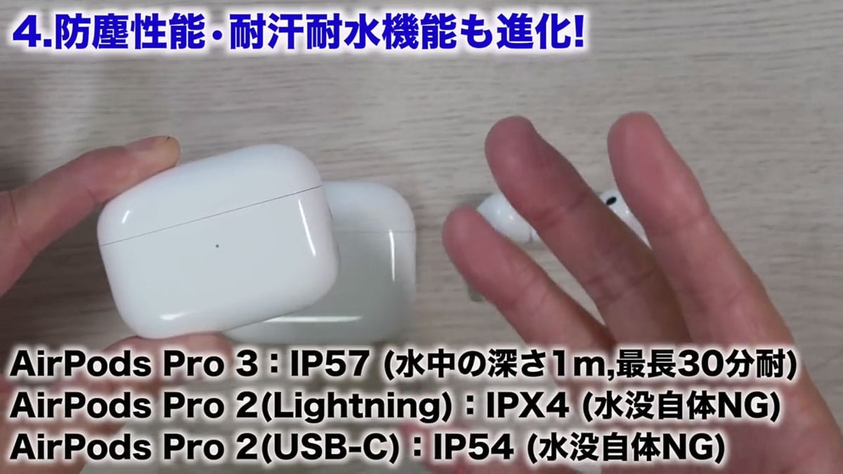 『AirPods Pro 3』進化のポイント7選+1　Pro 2と音質も視覚化して比べてみた！＜みずおじさん＞の画像1