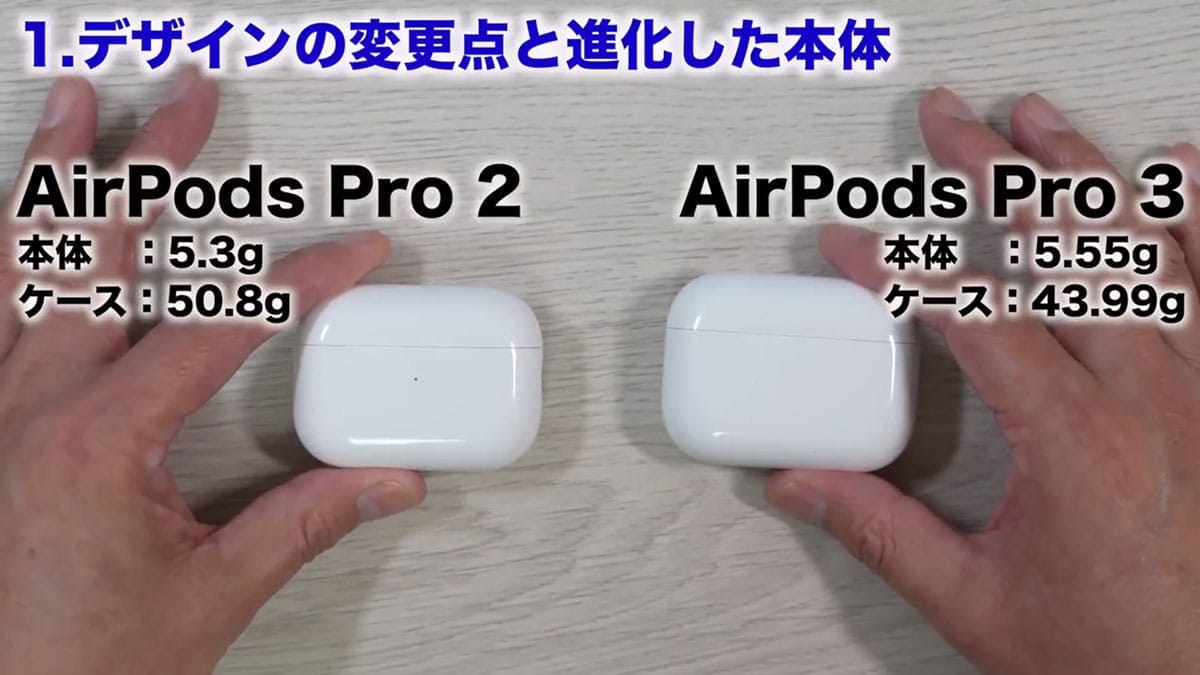 『AirPods Pro 3』進化のポイント7選+1　Pro 2と音質も視覚化して比べてみた！＜みずおじさん＞の画像1