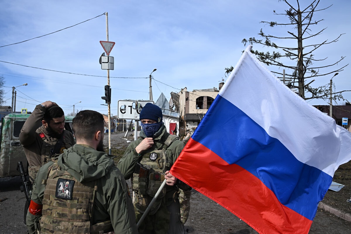 3月12日、ロシアがクルスク防衛の要衝であったスジャ中心部を奪還したと声明を出した（写真：Sputnik／共同通信イメージズ）