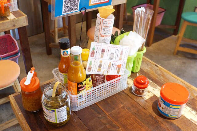 豊富な調味料  
