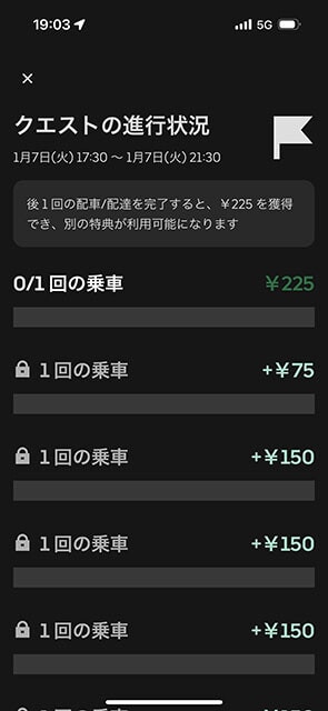 短期クエスト
