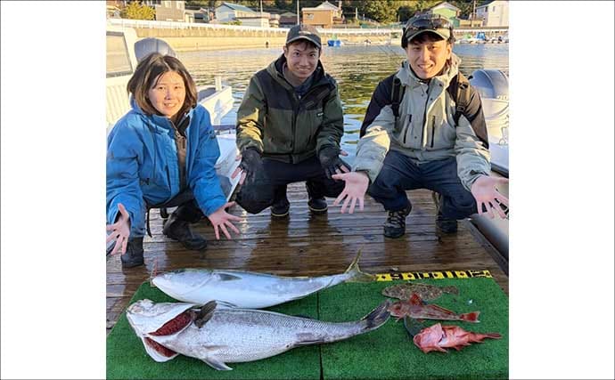 【沖のルアー釣果速報】親子で青物チャレンジ成功！ジギング船でハマチが入れ食い（愛知）