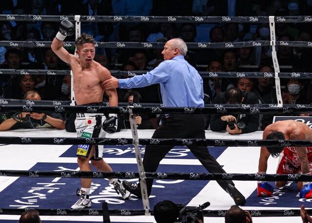 フルラウンドの判定勝利が多いが、撃ち合いからの強烈なKOパンチも拓真は持っている