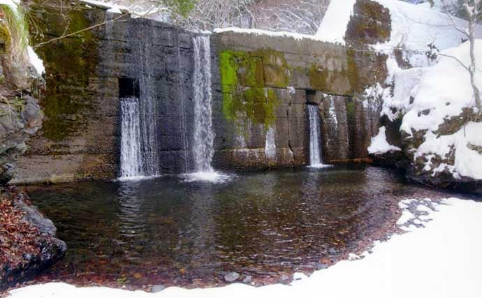 極寒の田村川で放流魚狙いの渓流釣り【滋賀】雪中ラン＆ガンで42cmのニジマス手中