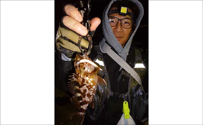 「パワーイソメが効いた！」四日市港ライトゲームで良型カサゴ連発【三重】