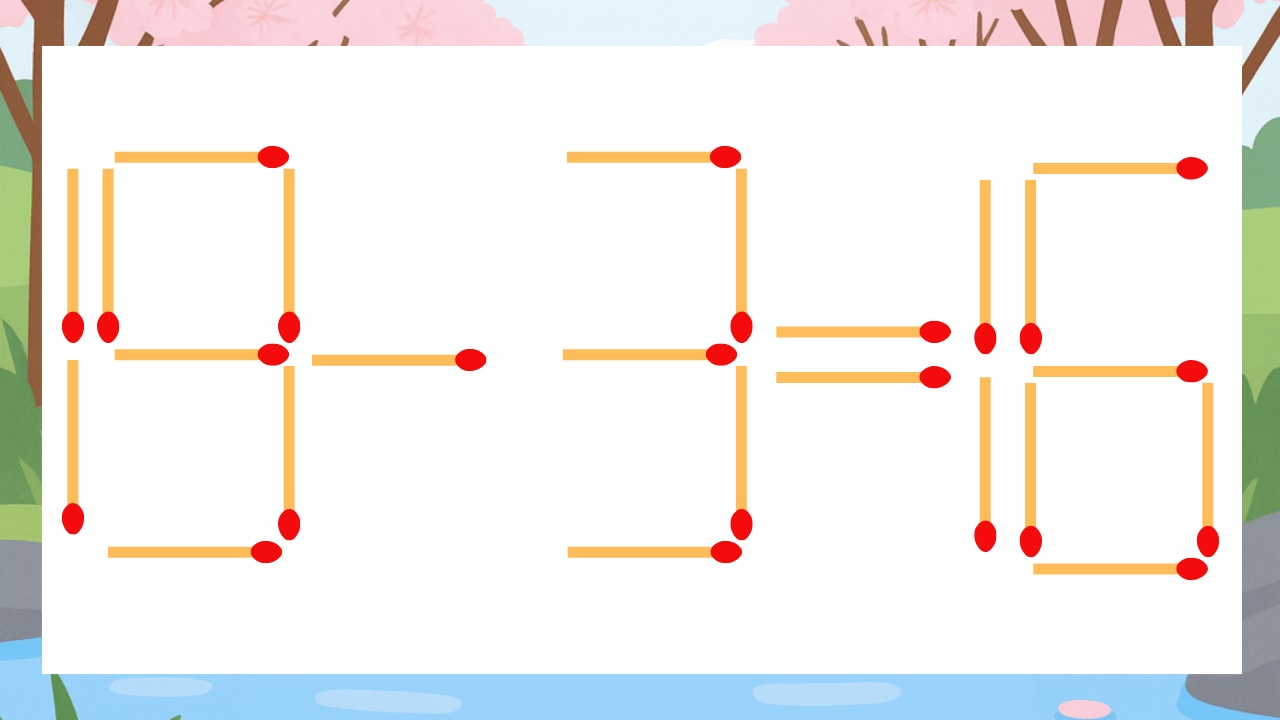 【マッチ棒クイズ】1本だけ動かして正しい式に：19-3=16？の画像