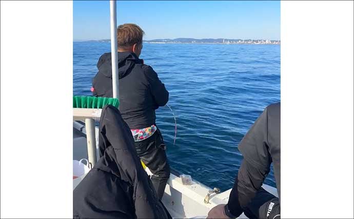 和歌山沖のアマダイ釣りで45cm超え登場！　浅場攻略で良型続出