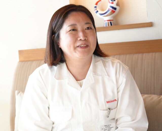 EM1e:開発責任者　後藤香織氏　2006年にホンダに入社。車体設計として「EV-neo」「PCX」など。「CB1000R」の開発も担当