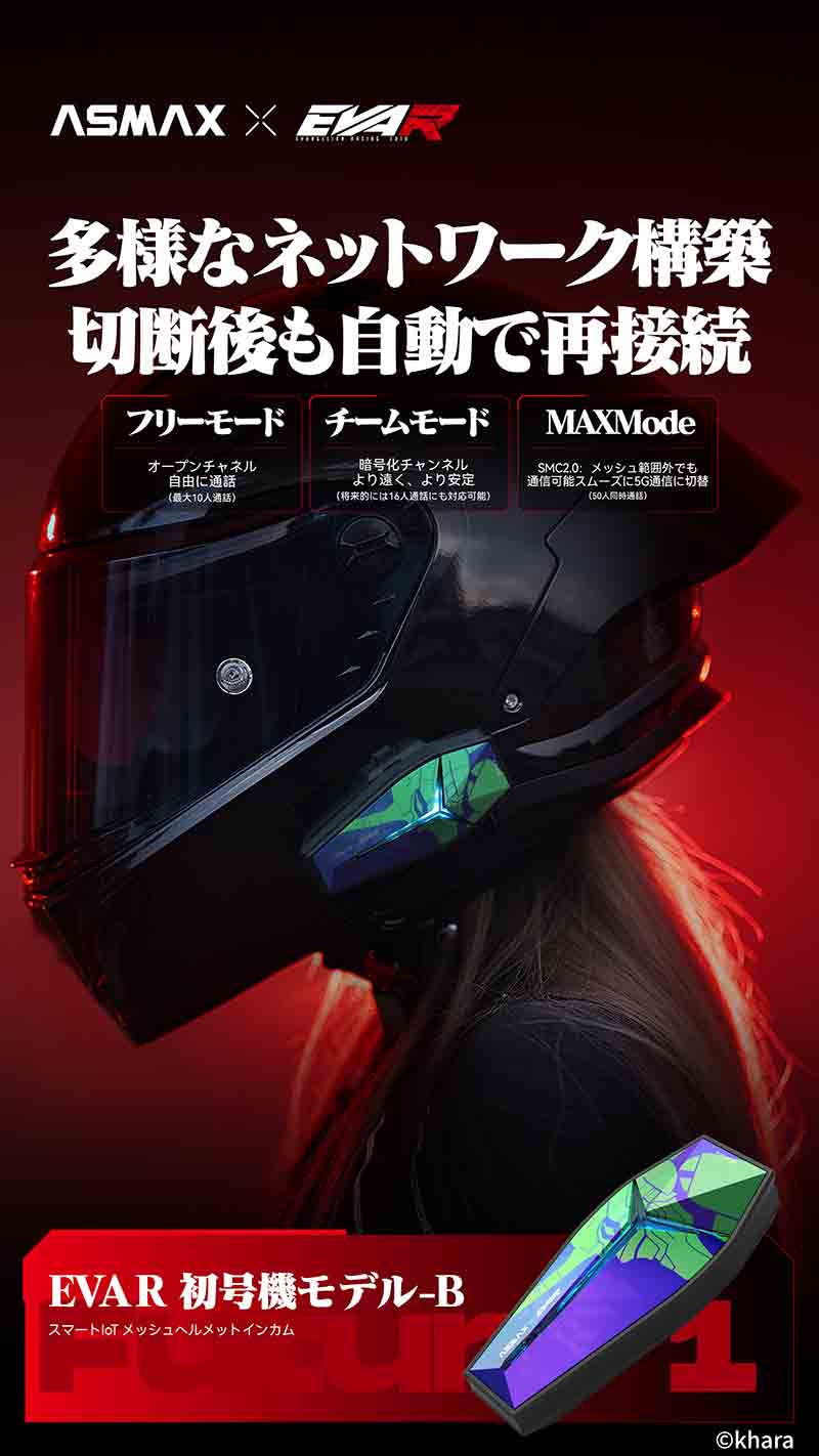 バイク用インカム ASMAX × エヴァレーシングがコラボ「EVA R モデル」がカスタムジャパンから発売!(動画あり) 記事5