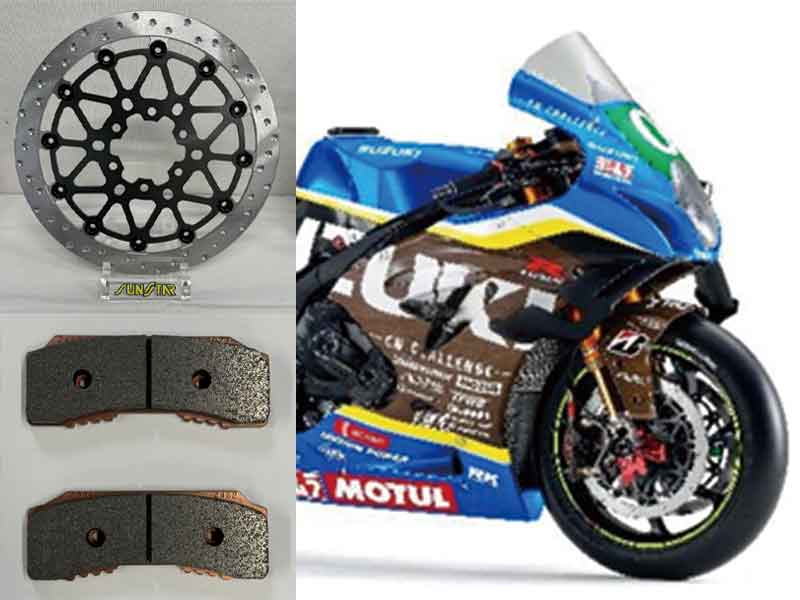 サンスターが鈴鹿8耐で「スズキCNチャレンジ」に新仕様のブレーキディスク・パッドを提供/CO2削減と制動性能を両立 メイン