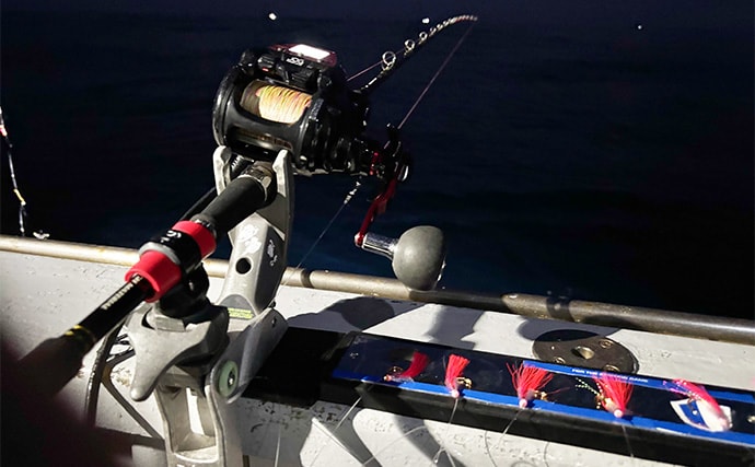 「キンメダイがズラッと提灯行列！」フラッシャーサビキ仕掛けでキンメ多点掛けを達成【千葉・片貝】