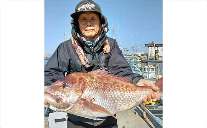 「船中50尾超えの大漁釣果も！」タイラバで良型マダイが続々【沖釣り最新情報・福岡】