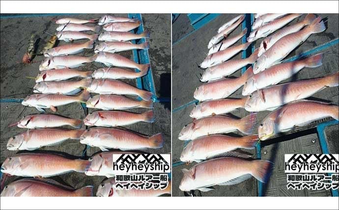 関西エリアの【船釣り特選釣果】ジギング船で11.6kg特大ブリ＆70cm大ダイ続々浮上！