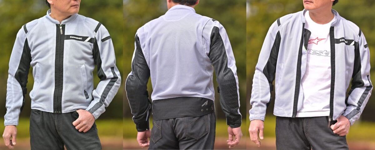 フルメッシュタイプで涼しい『カワサキ　サマーメッシュジャケット』。