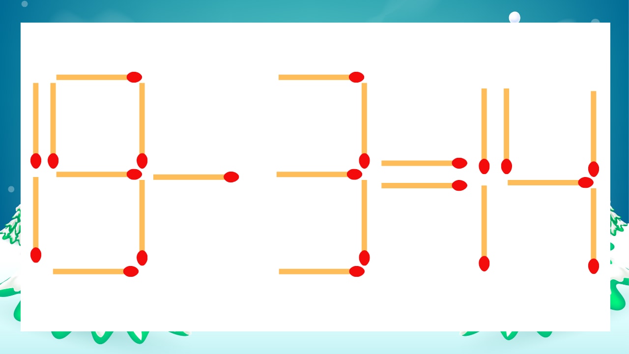 【マッチ棒クイズ】1本だけ動かして正しい式に:19-3=14?
