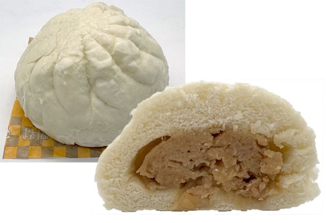 特撰 豚まん(醤油) 270円(ローソン)【重さ】約140g【直径】約9cm【厚さ】約5.5cm