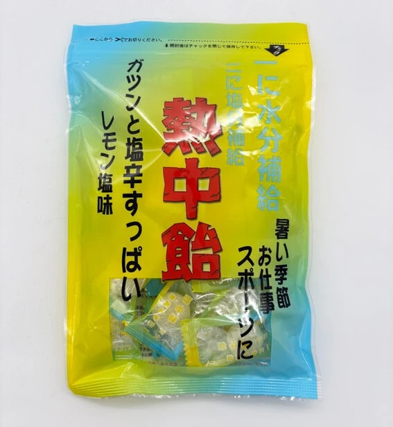 熱中飴［井関食品］　【内容量】100g　【価格】250円　【食塩相当量】約0.32g（1粒当たり）