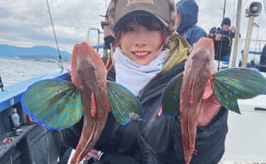 「相模湾のホウボウ釣りがシーズンイン！」天秤仕掛けのエサ釣りで竿頭ゲット【庄三郎丸】