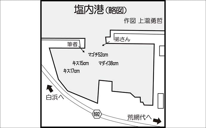 投げカレイ釣りで本命不発も52cm良型マゴチにマダイをキャッチ【大分】