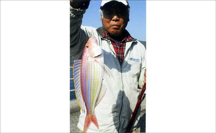 投げカレイ釣りで本命不発も52cm良型マゴチにマダイをキャッチ【大分】