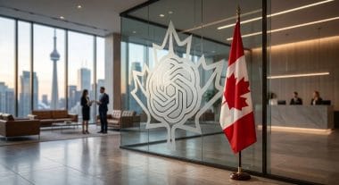 OpenAIのロゴとカナダ国旗をイメージしたアイキャッチ画像