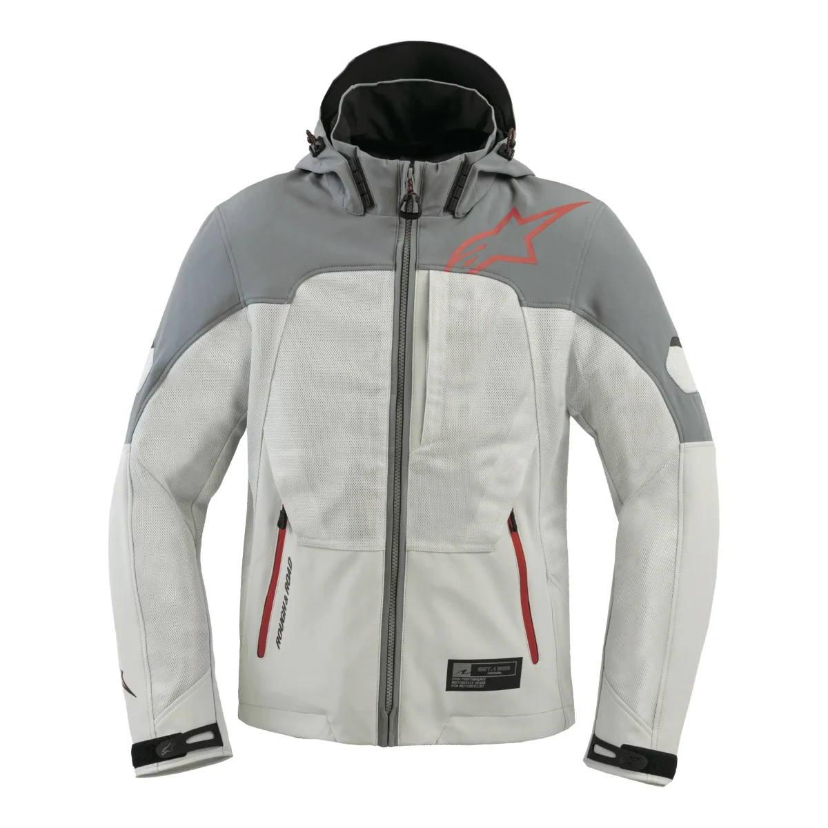 「alpinestars × ROUGH&ROAD クルーパーカ エア Asia」：GRAY/SILVER。