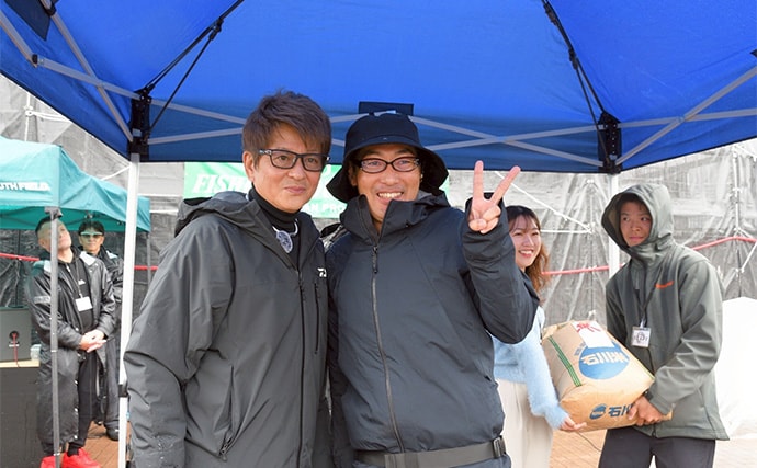 哀川翔さんが1投目から本命ハゼを手中！ 300人が参加した『三河湾釣り大会』が開催