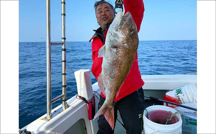 【沖のルアー釣果速報】玄界灘のタイラバで3kg大ダイ浮上！アコウ＆アマダイ交じりの好展開（福岡）