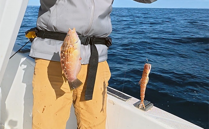 「海底の起伏を狙うと魚が釣れる！」 ボートアマダイ釣りで地形釣りが的中