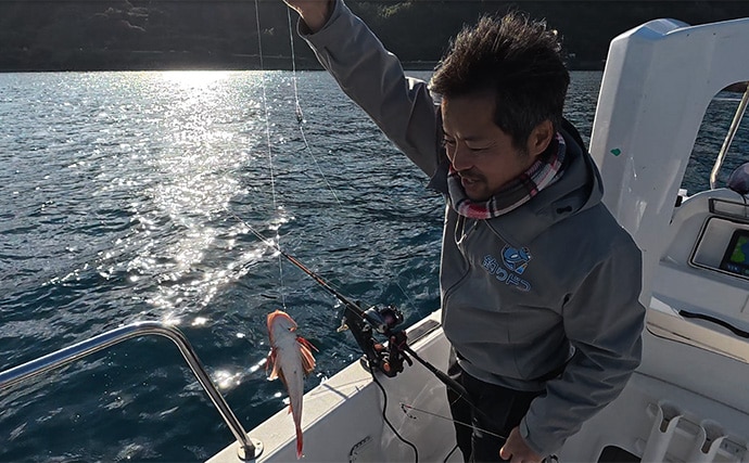 「海底の起伏を狙うと魚が釣れる！」 ボートアマダイ釣りで地形釣りが的中