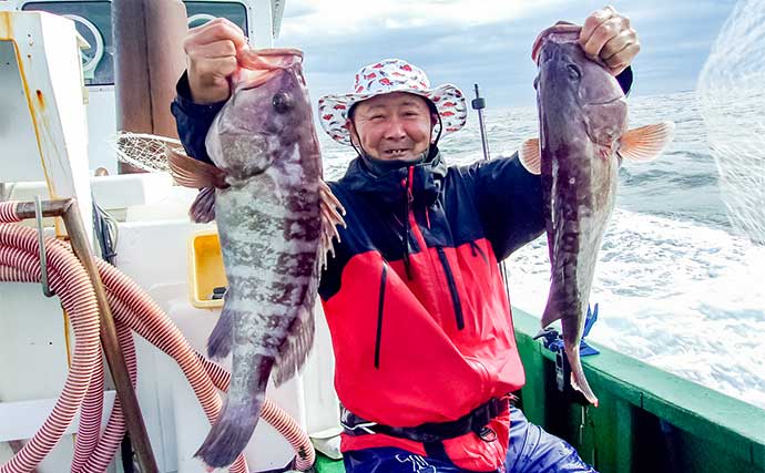 「4kg級も浮上！」外房大原沖の泳がせ釣りで2kg級主体にマハタ全員安打【千葉】