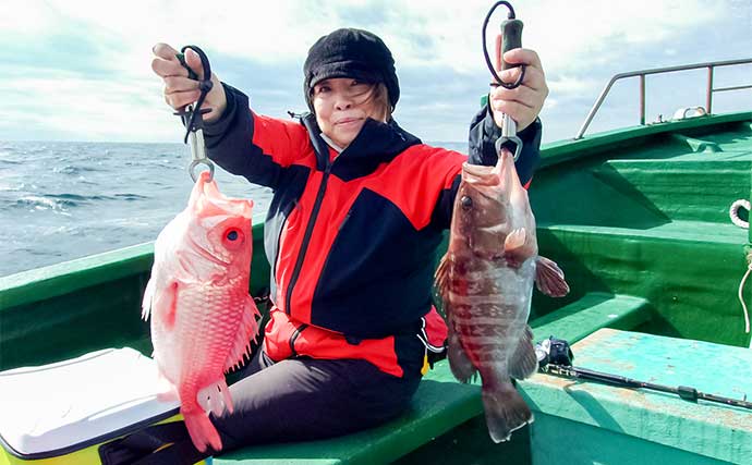 「4kg級も浮上！」外房大原沖の泳がせ釣りで2kg級主体にマハタ全員安打【千葉】