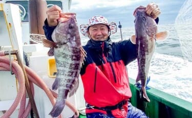 「4kg級も浮上!」外房大原沖の泳がせ釣りで2kg級主体にマハタ全員安打【千葉】