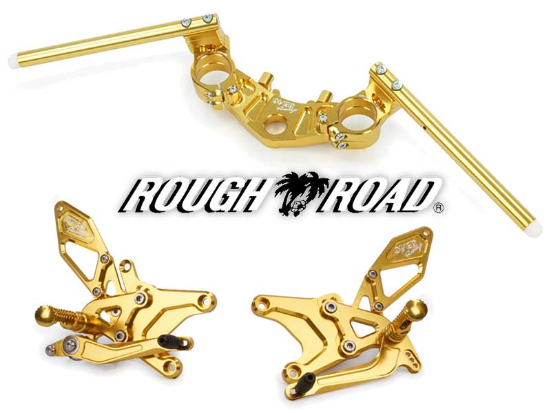 オーヴァーレーシング×ラフアンドロードの Z900RS用カスタムパーツ登場！ ゴールドカラーの「バックステップ＆スポーツライディングハンドルキット」 メイン