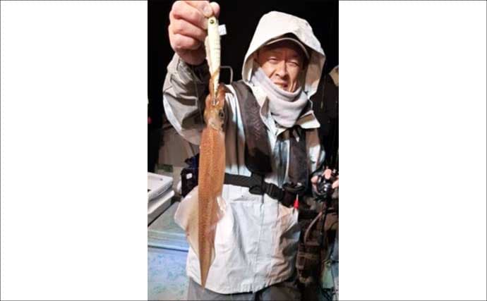 【沖のルアー釣果速報】スルメイカ・アカイカ・ヤリイカの3種好捕！イカメタル夜便が好調（三重）