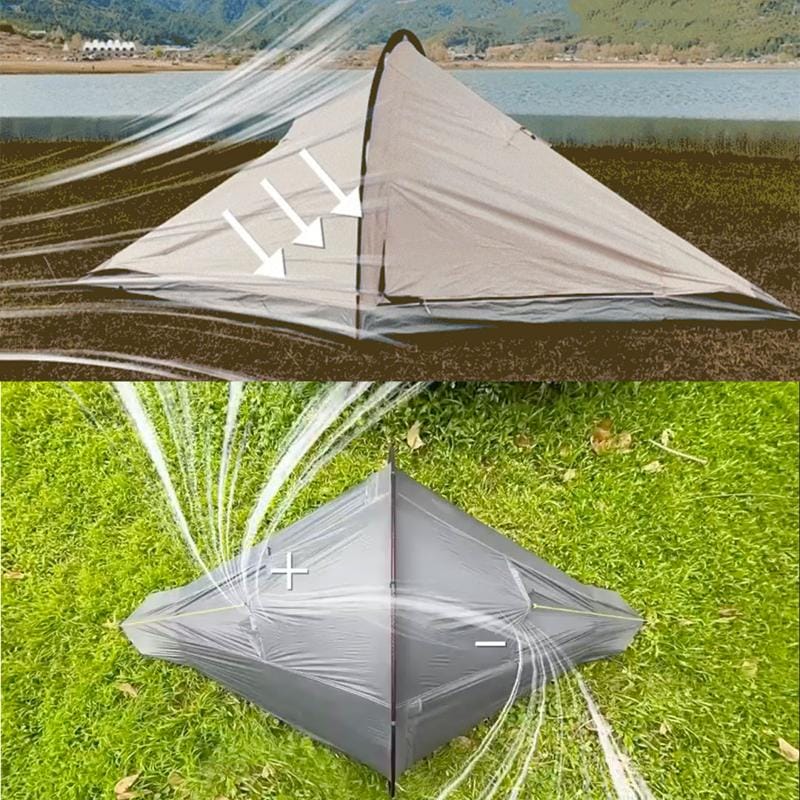 超軽量650g!片手サイズから簡単設営60秒!最大風速40m/sの暴風にも耐える究極の全天候型バッグinテント!畳めばコンパクトサイズ