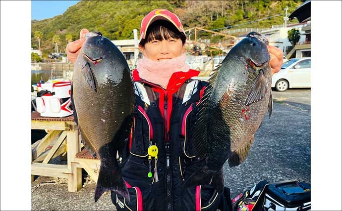 「クロ（メジナ）が入れ食い！」磯フカセ釣りで良型乱舞【大分・蒲江の磯】