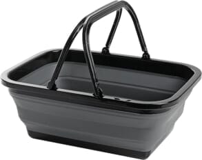 「釣りの面倒な片付けがグッと楽に！」折りたためる万能バケツ『パール金属 マルチバスケット』