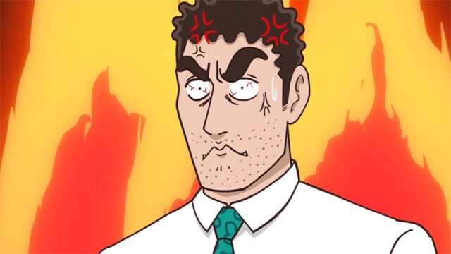 激辛カレーを食べたときのアニメオリジナルの表情。原作ファンの期待に応えつつ独自の演出にも挑戦する