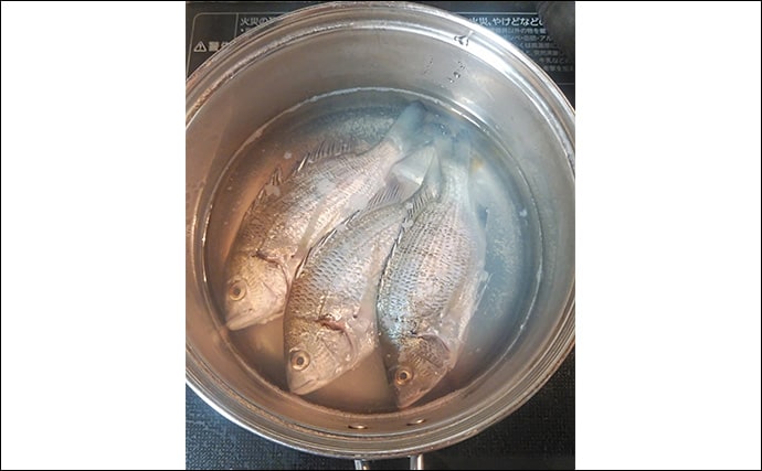 釣れた若魚で作るレシピ:シバチンの吸い物 傷ついた個体を美味しくいただこう