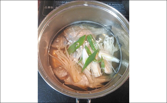 釣れた若魚で作るレシピ:シバチンの吸い物 傷ついた個体を美味しくいただこう