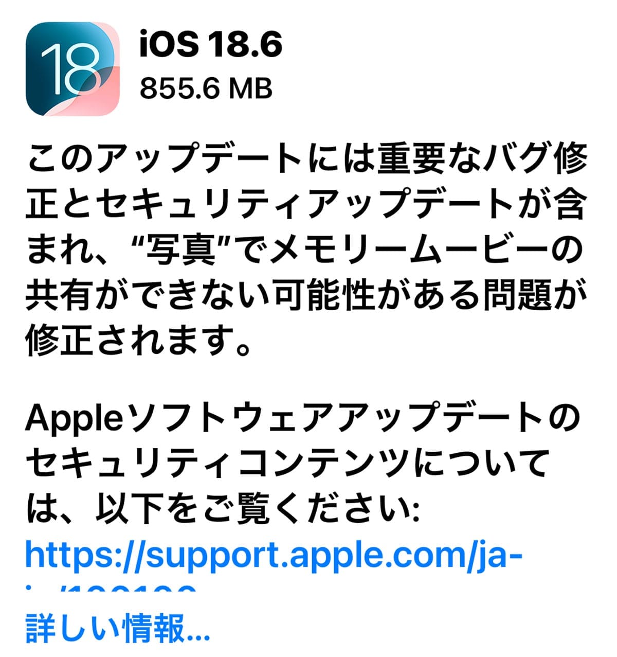 iPhoneの「iOS 18.6」がリリース!地味だけど超重要な約30件のバグ修正とは?の画像2