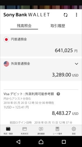 Sony Bank WALLET アプリ