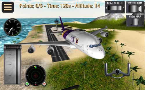 飛行機の3Dフライトシュミレータ