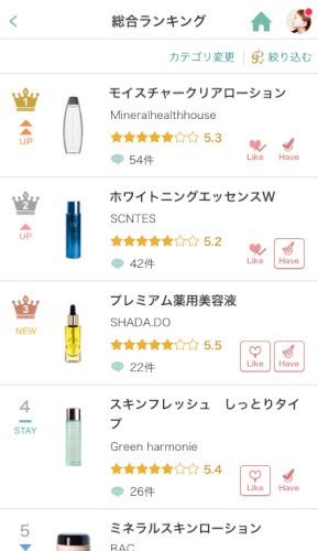 ＠cosme 化粧品・コスメのランキング＆クチコミ