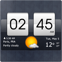 Sense Flip clock & weather