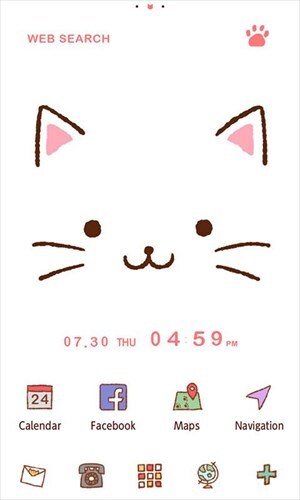 かわいい壁紙・アイコン-猫ちゃんのフェイス-無料きせかえ