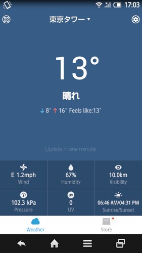 明日のお天気予報日本気象情報tennki ウィジェット